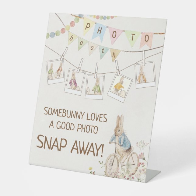 Peter the Rabbit Bunny Baby Showe Photo Booth Sign (Front)