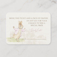 Peter the Rabbit Bunny Baby Shower Diaper Raffle
