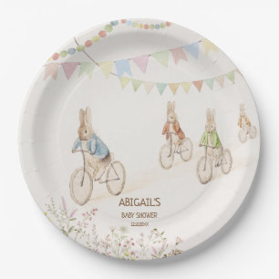 Peter the Rabbit Bunny Gender Neutral Baby Shower Paper Plate
