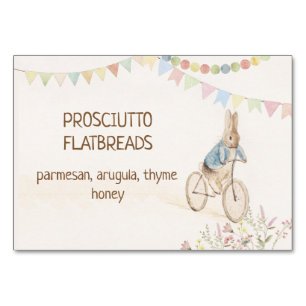 Peter the Rabbit Bunny Gender Neutral Buffet Food  Table Number