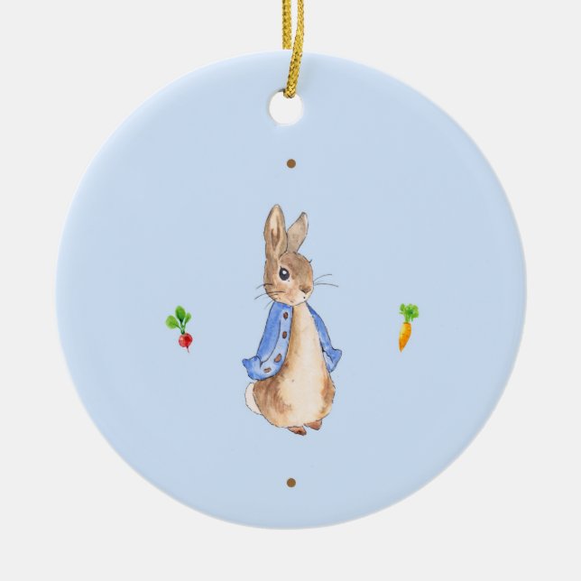 Peter the Rabbit Ceramic Tree Decoration (Front)