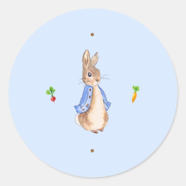 Peter the Rabbit Classic Round Sticker (Front)