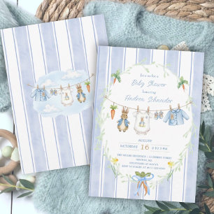 Peter the Rabbit Clothesline Baby Shower Invitation