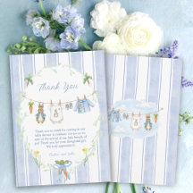 Peter the Rabbit Clothesline Baby Shower Thank You