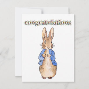 Peter the rabbit Congratulations Wildflowers