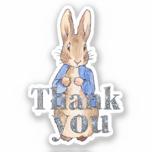 Peter the Rabbit Decorative Thank You text (Front)
