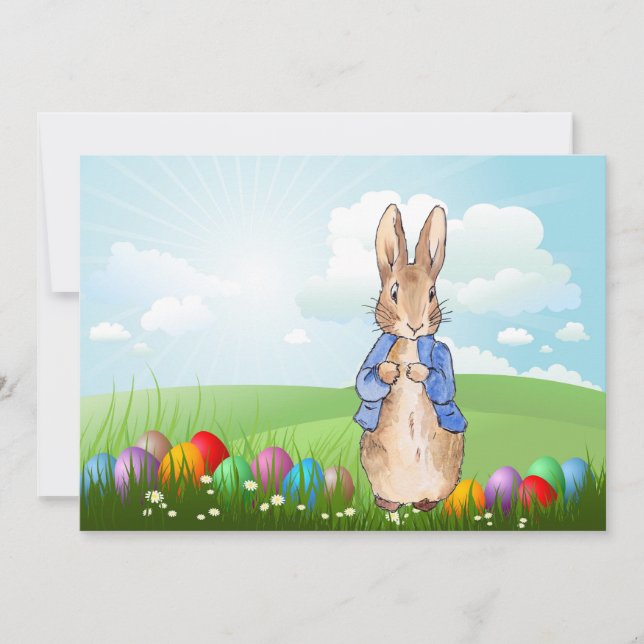 Peter the Rabbit Easter Bunny Rabbit  Holiday Card (Front)