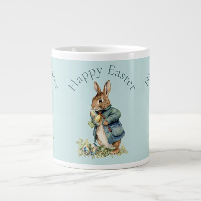 Peter the rabbit Easter egg hunt Large Coffee Mug (Front)
