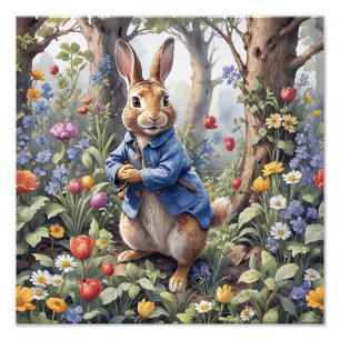 Peter the rabbit enchanted forest photo print