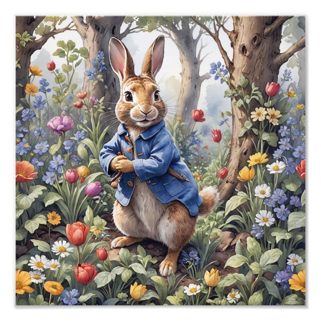 Peter the rabbit enchanted forest photo print (Front)