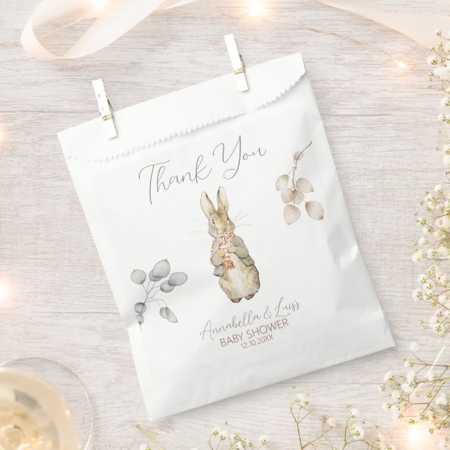 Peter the Rabbit Fall Autumn Winter Baby Shower Favour Bags (Clipped)