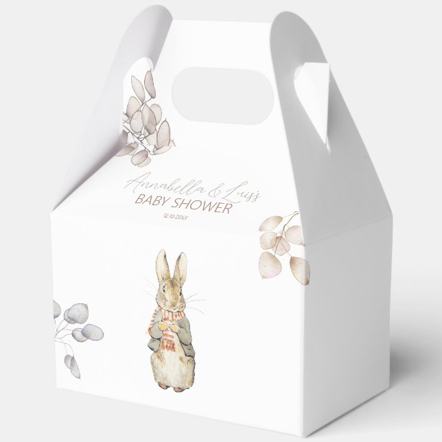 Peter the Rabbit Fall Autumn Winter Baby Shower Favour Box (Front)