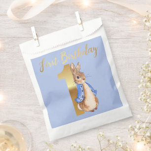 Peter the rabbit first birthday favour bags