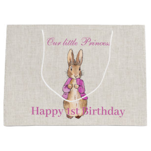 Peter the rabbit First birthday Large Gift Bag