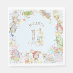 Peter the Rabbit First Birthday Napkin