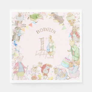 Peter the Rabbit First Birthday Napkin