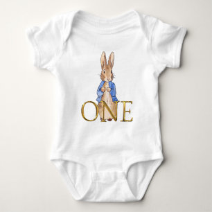 Peter the rabbit First Birthday ONE Baby Bodysuit