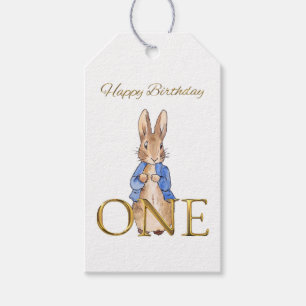 Peter the rabbit First Birthday ONE Gift Tags