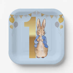 Peter the Rabbit First Birthday Paper Plate