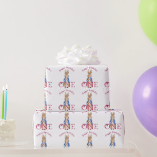 Peter the Rabbit First Birthday Wrapping Paper