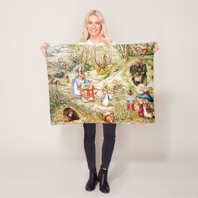 Peter the rabbit  fleece blanket (In Situ)