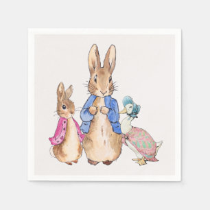 Peter the rabbit Flopsy and Jemima Puddle duck Napkin