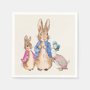 Peter the rabbit Flopsy and Jemima Puddle duck Napkin