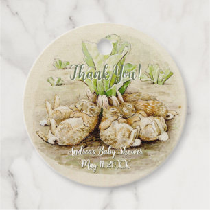 Peter the Rabbit Garden Baby Shower Favour Tags