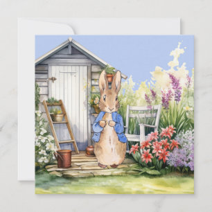 Peter the Rabbit Garden Shed Card