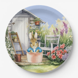 Peter the Rabbit Garden Shed Paper Plate