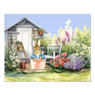 Peter the Rabbit Garden Shed Photo Print
