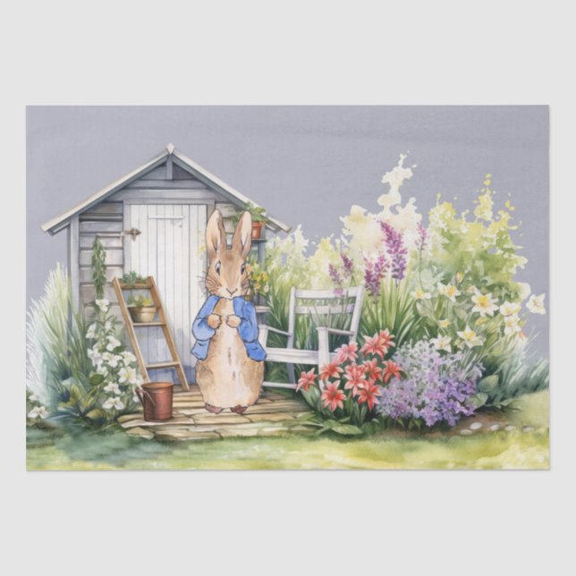Peter the Rabbit Garden Shed Tissue Paper (Front)