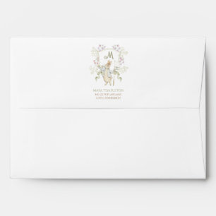 Peter the Rabbit Gender Monogram Crest Baby Shower Envelope