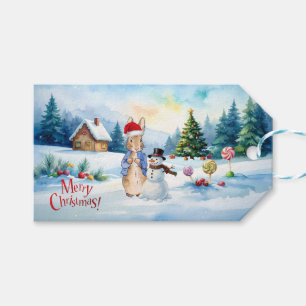 Peter the rabbit Ginger bread house Gift Tags