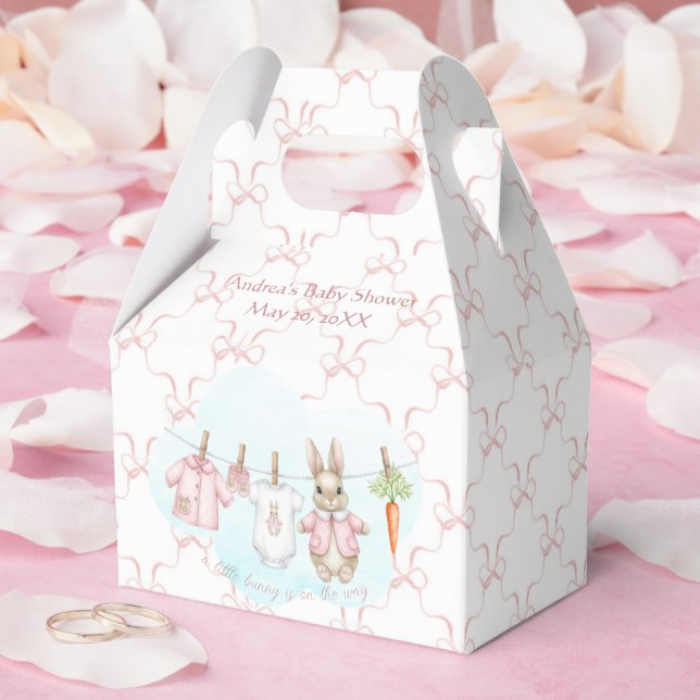 Peter the Rabbit Girl Clothesline Baby Shower   Favour Box (Wedding)