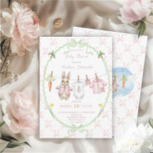 Peter the Rabbit Girl Clothesline Baby Shower 