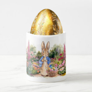 Peter the rabbit Happy Easter Egg Basket Coffee Mug