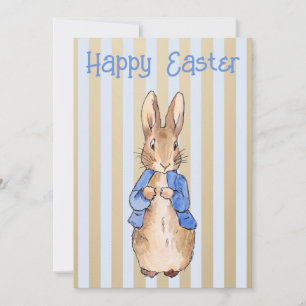 Peter the rabbit Happy Easter greeting Holiday Card
