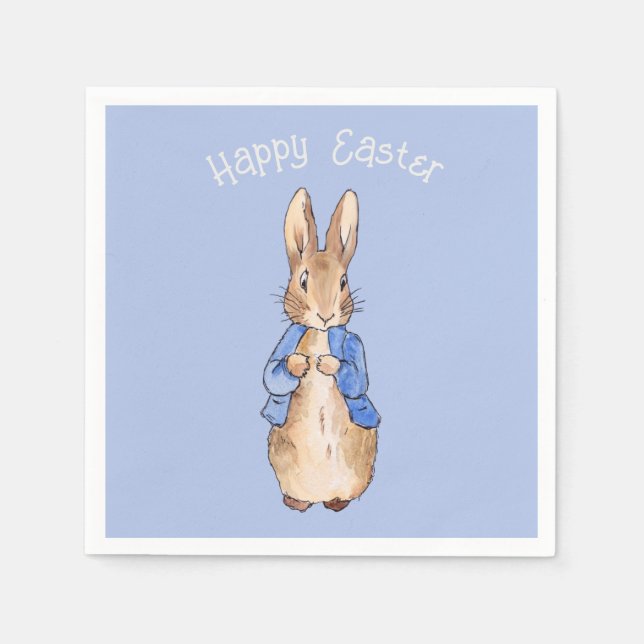 Peter the rabbit Happy Easter greeting Napkin (Front)