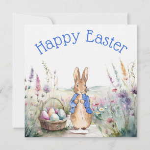 Peter the rabbit Happy Easter  Holiday Card
