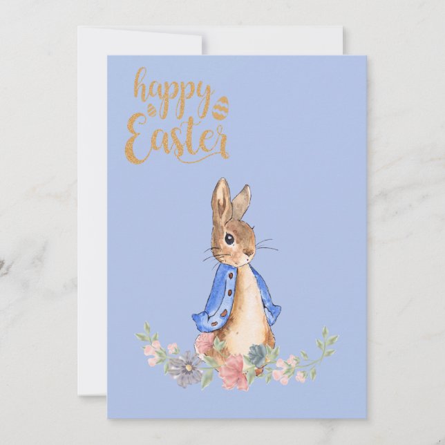 Peter the Rabbit Happy Easter Holiday Card (Front)