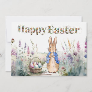 Peter the Rabbit Happy Easter Holiday Card