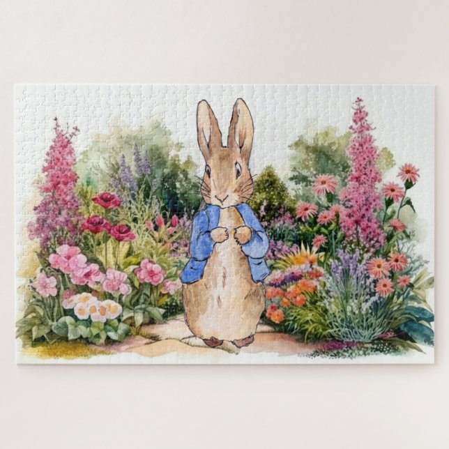 Peter the Rabbit in his garden Jigsaw Puzzle (Horizontal)