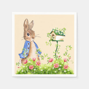 Peter the Rabbit in His Garden   Napkin