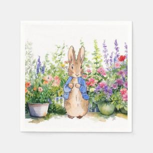 Peter the Rabbit in his garden  Napkin