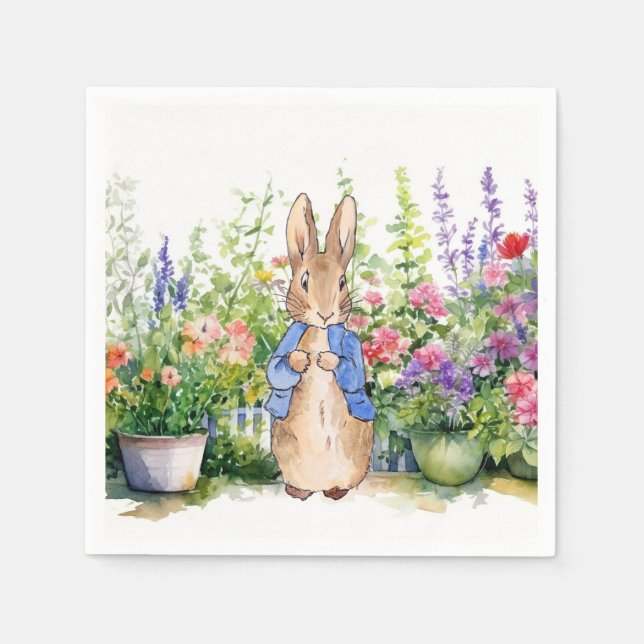 Peter the Rabbit in his garden  Napkin (Front)