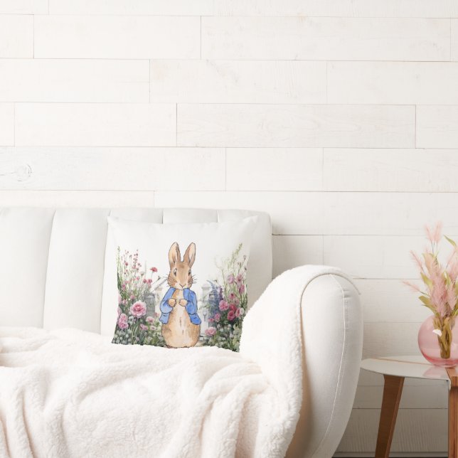 Peter the Rabbit in his garden No 2 Cushion (Couch)