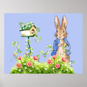 Peter the Rabbit in His Garden  Poster