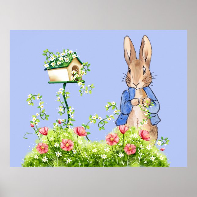 Peter the Rabbit in His Garden  Poster (Front)