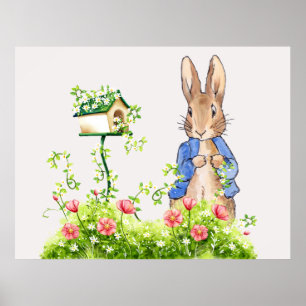 Peter the Rabbit in His Garden   Poster